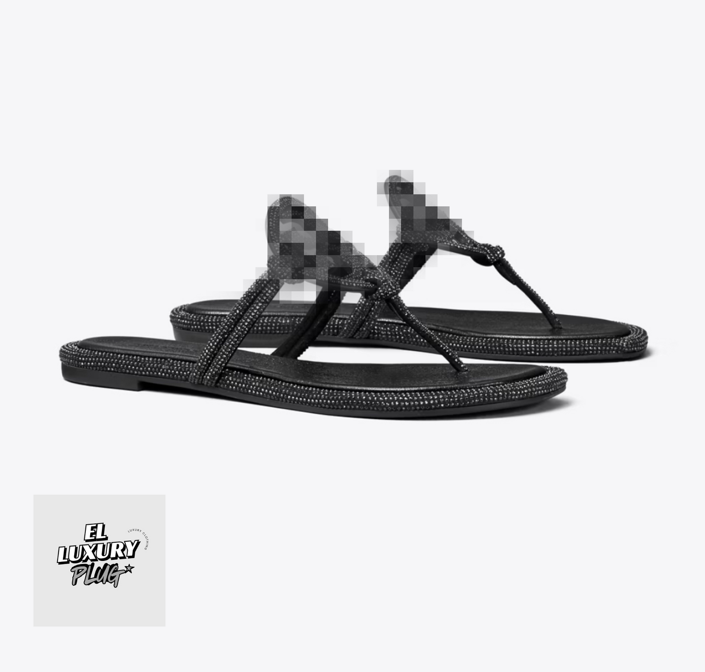 TB SANDALS 02 (BLACK GLITTER)