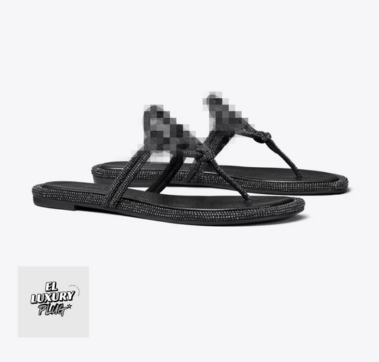 TB SANDALS 02 (BLACK GLITTER)